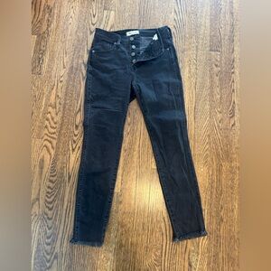 Madewell Black Skinny High-Rise Button-Fly Jeans